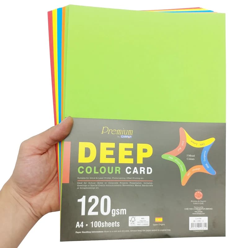 Deep Colour Card A4 120GSM - Campap