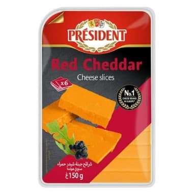 Red Cheddar Slices - Président