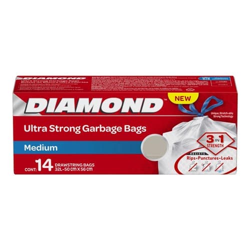 Ultra Strong Garbage Bags Medium - Diamond 