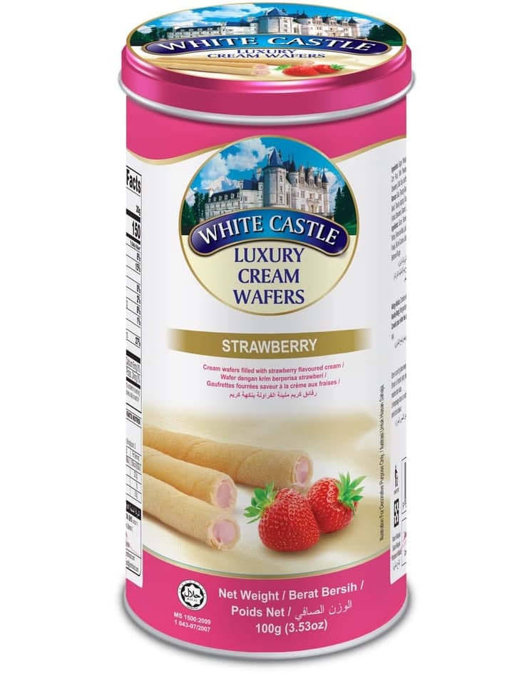 Luxury Cream Wafers Rolls Strawberry