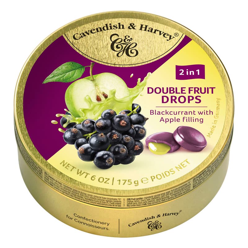 Double Fruits Blackcurrant with Apple filling Drops