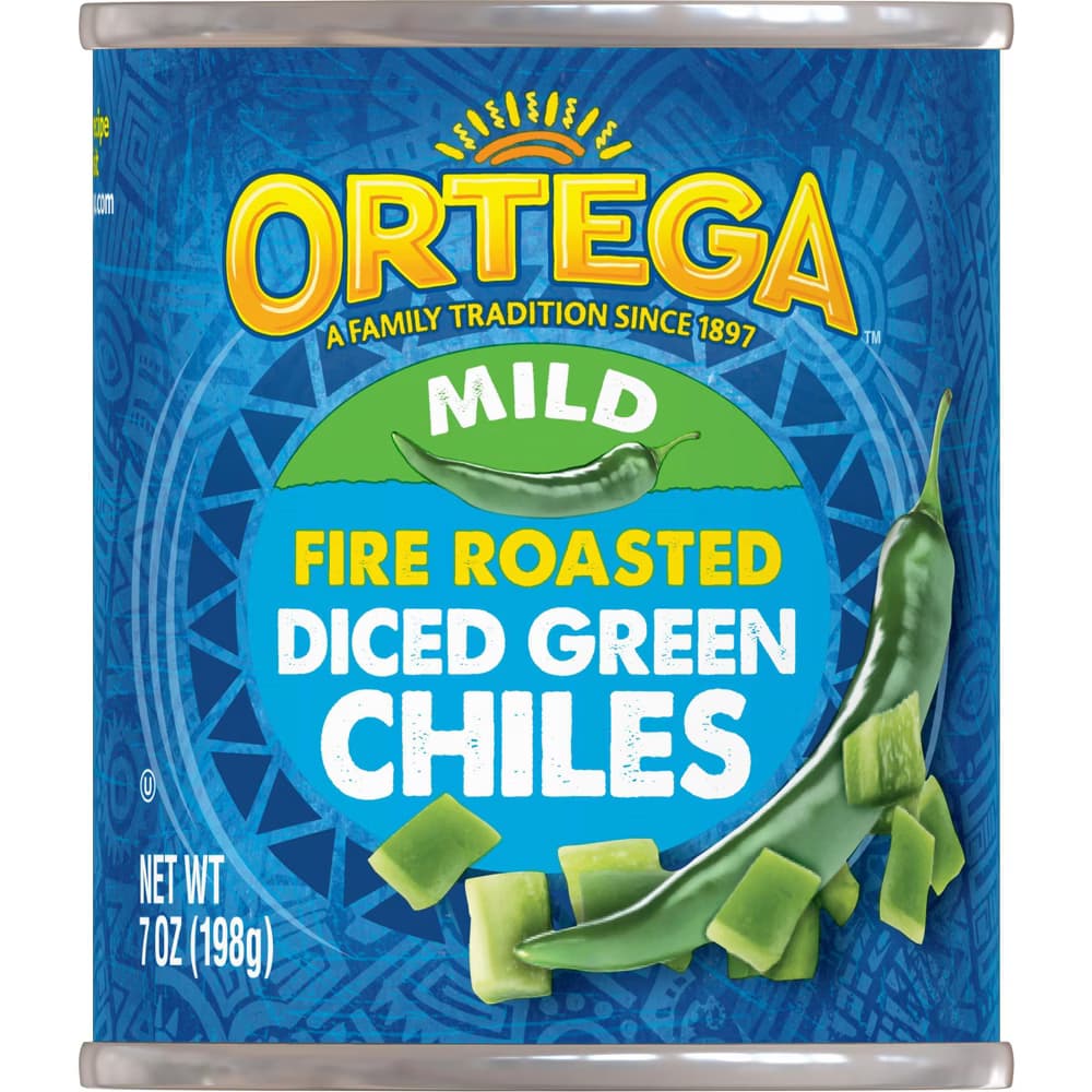 Mild Fire Roasted Diced Green Chiles - Ortega