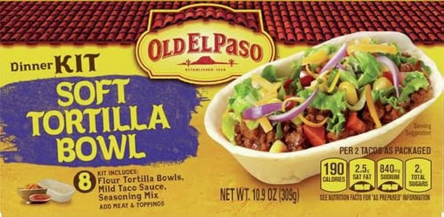 Dinner Kit Soft Tortilla Bowl