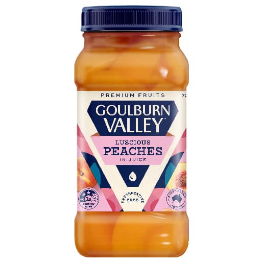 Luscious Peaches in Juice - Goulburn Valley