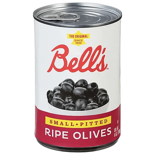 Black Ripe Olives Small Pitted - Bell's