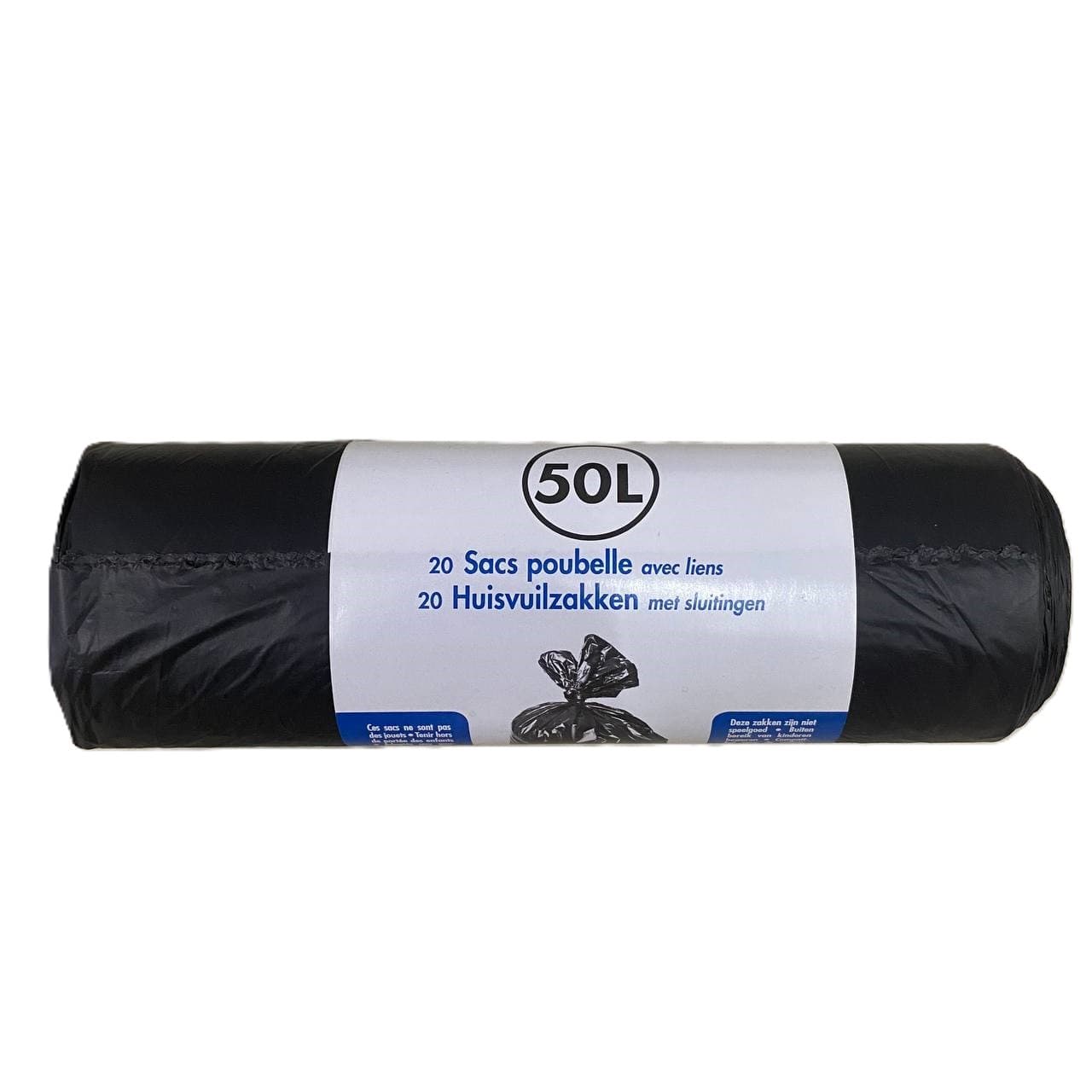 Black Plastic Trash Bag 50L