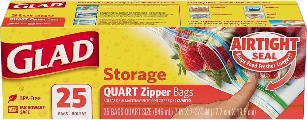 Storage Quart Zipper Bags