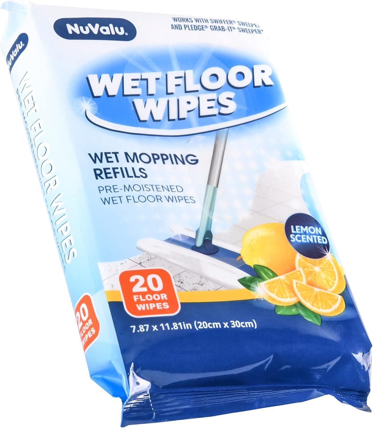 Wet Floor Wipes Lemon Scent  1