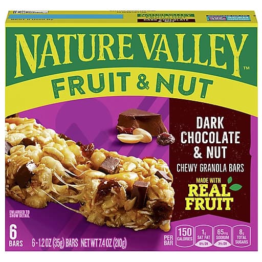 Fruit & Nut Dark Chocolate Chewy Granola Bars