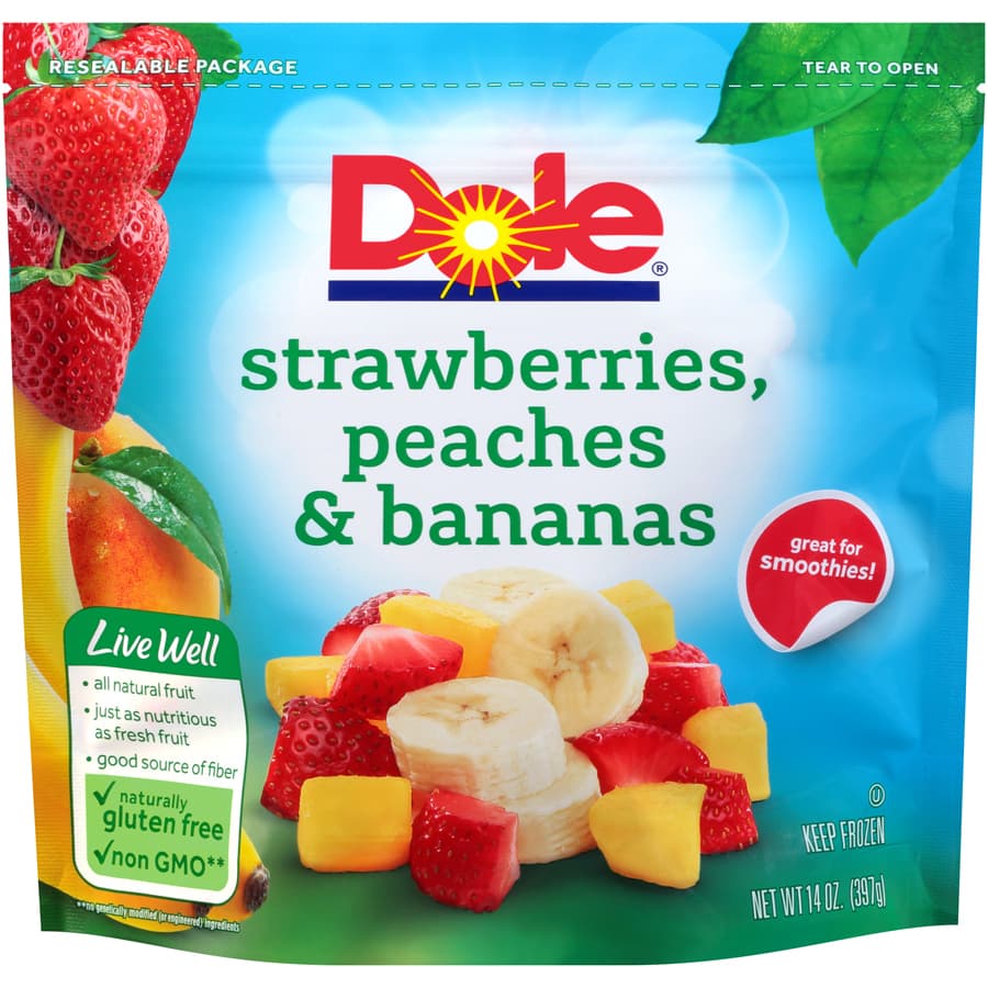 Strawberries, Peaches & Bananas