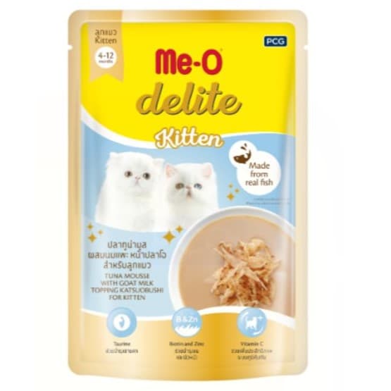Delite Kitten Tuna Mousse with Goat Milk Topping Katsuobushi Pouch