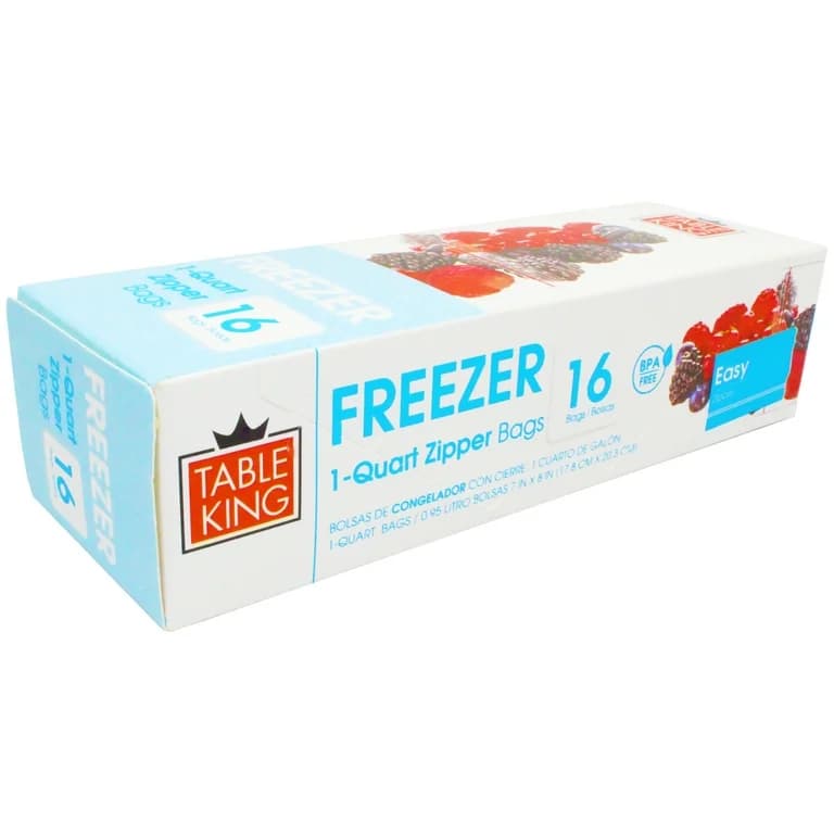 Freezer Quart Zipper Bags - Table King