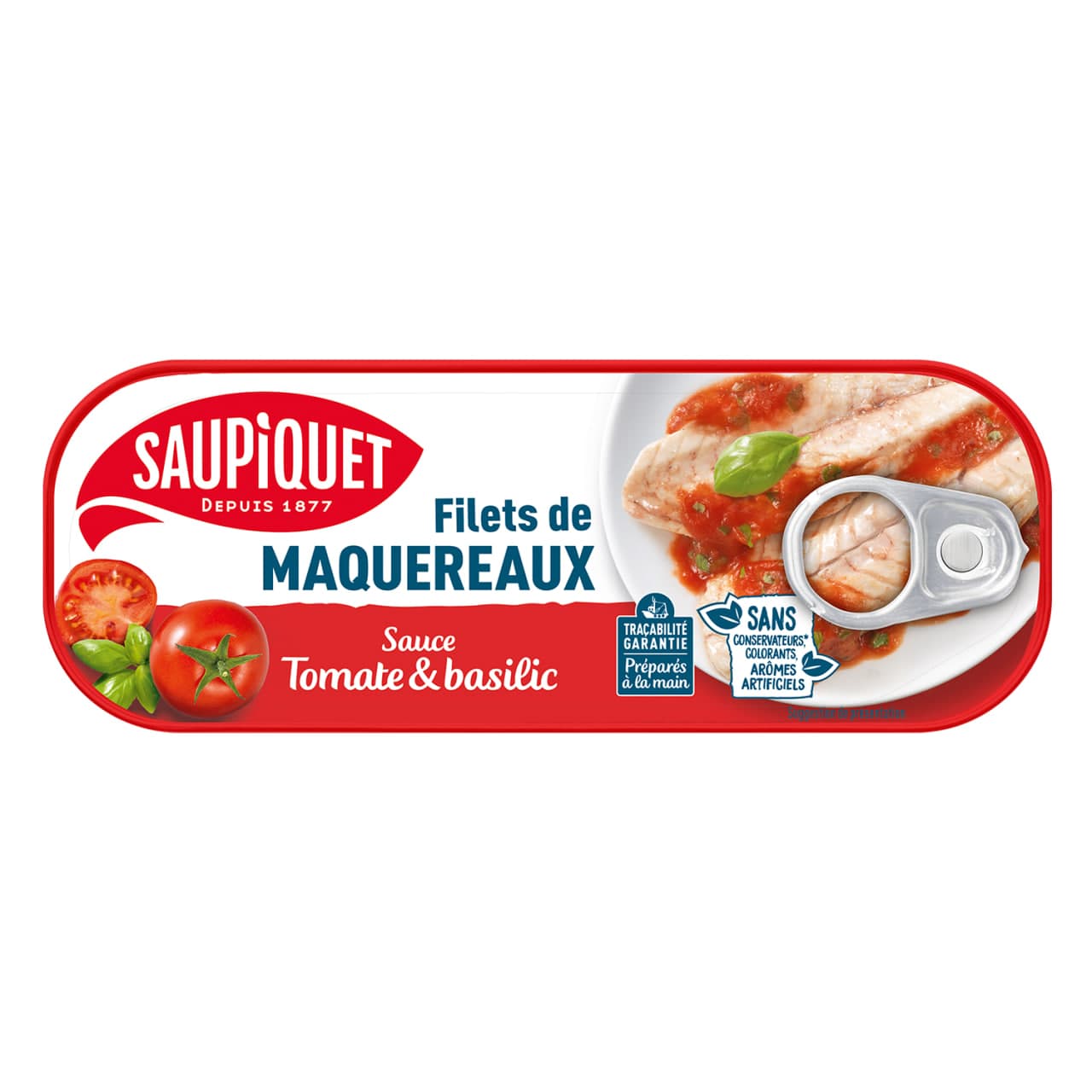 Mackerel Fillets with Tomato & Basil Sauce