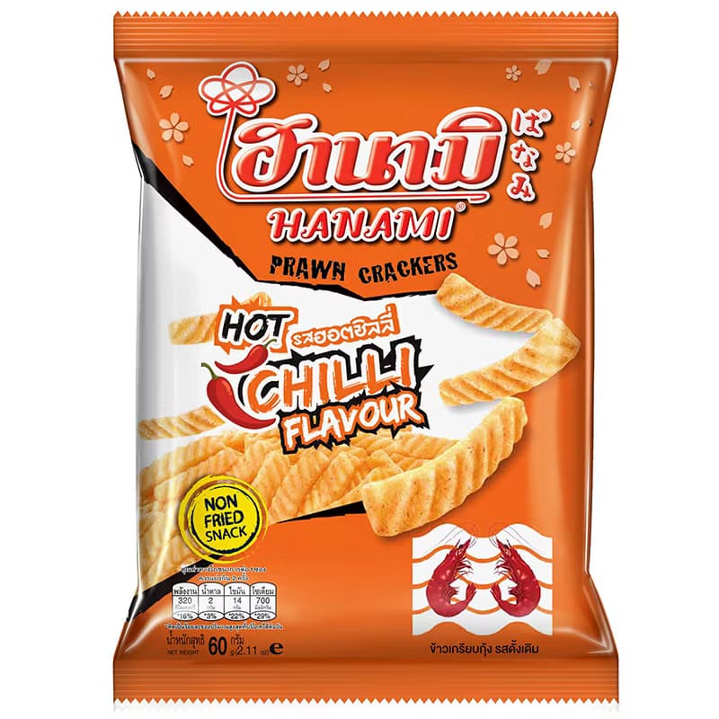 Prawn Crackers Hot Chilli Flavor - Hanami