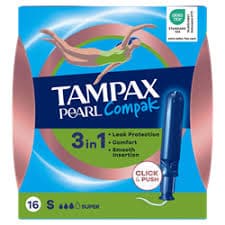 Pearl Compak Regular Tampons Super