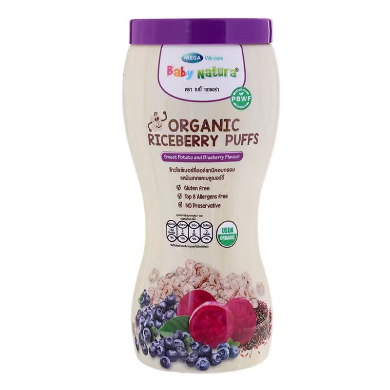 Organic Riceberry Puffs Sweet Potato & Bluuberry
