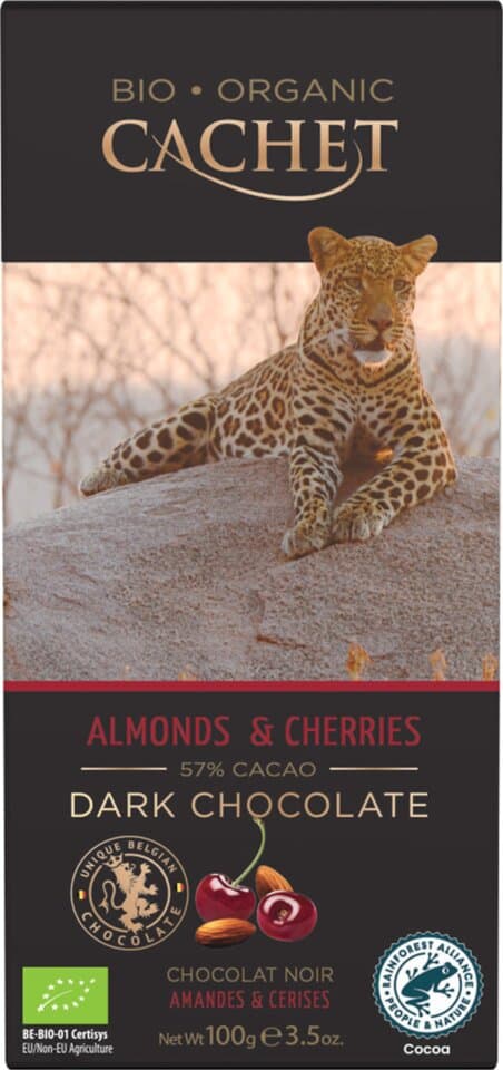 55% Organic Almonds & Cherries Dark Chocolate