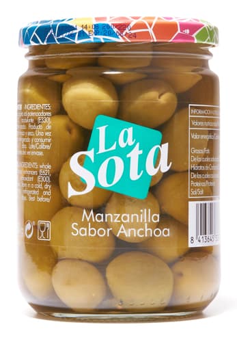 Whole Green Olive Manzanilla Anchovy Flavor