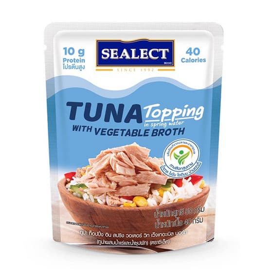 Tuna Topping with Vegetable Broth
