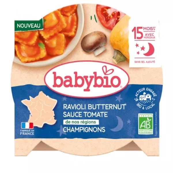 Ravioli, Butternut, Tomato Sace and Mushroom for 18 Months