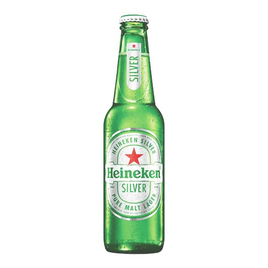 Silver Beer Bottle