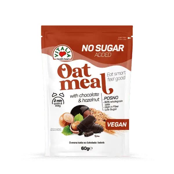 Vegan Oat meal Chocolate & Hazelnut No Sugar Added