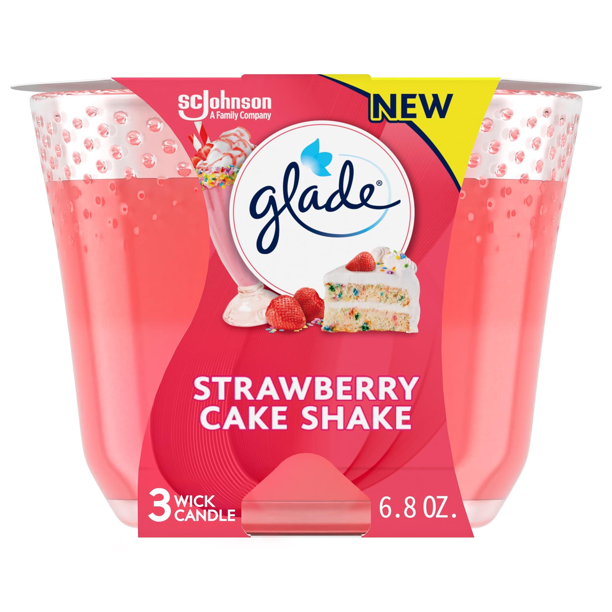 Strawberry Cake Shake Candle