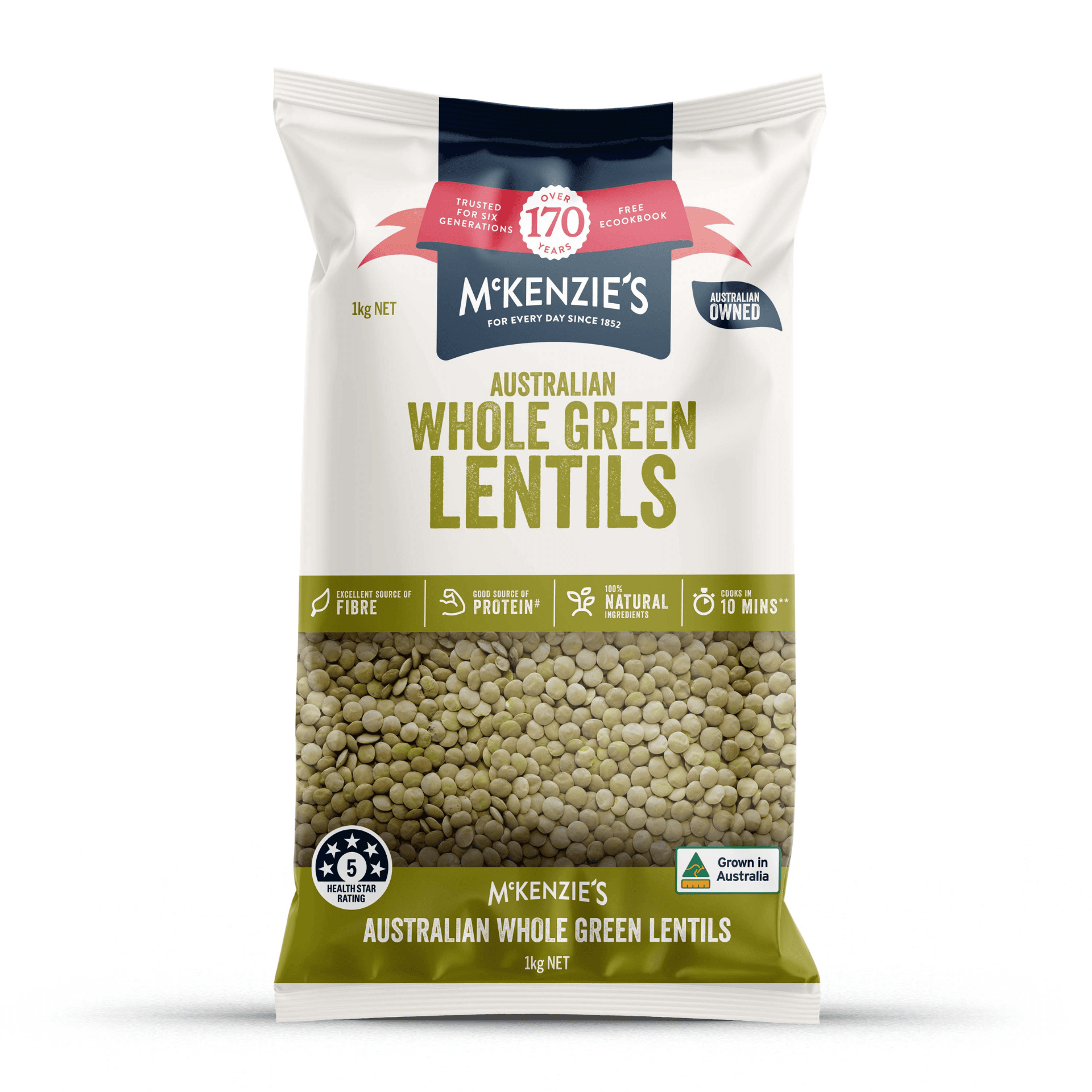 Whole Green Lentils - McKenzie's