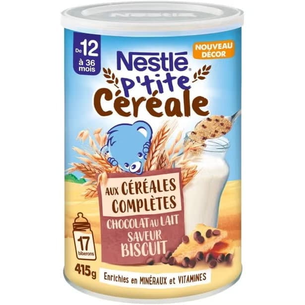 Milk Chocolate Cereal Wholegrain Biscuit Flavor from 12 Months