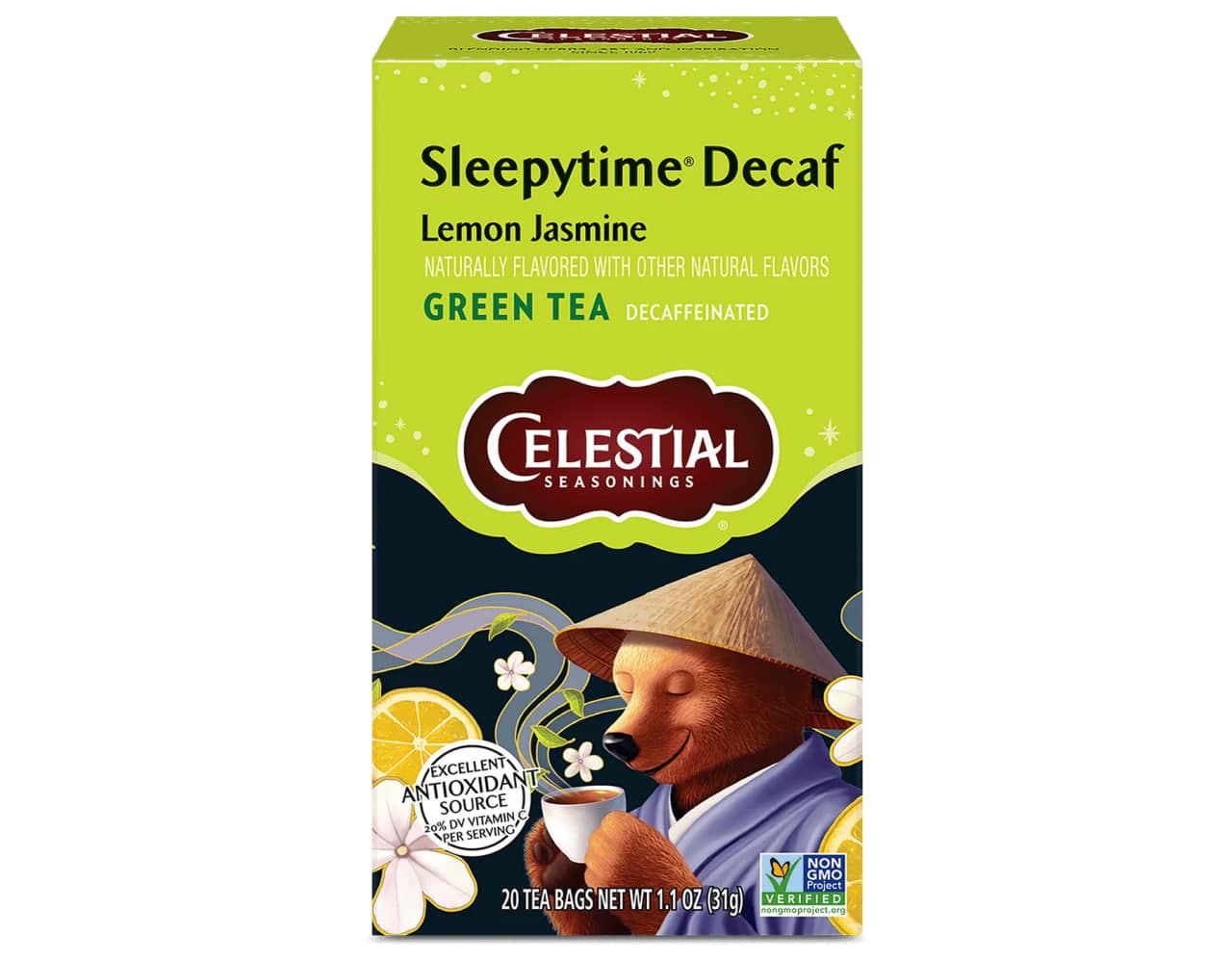 Naturally Green Tea Lemon Jasmine Caffeine Free