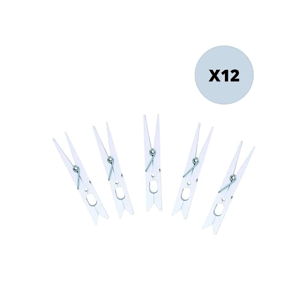 White Clothespins
