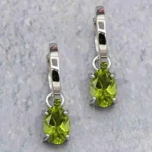 Hoop & Charms Oval Peridot - Alice Varini Jewelry