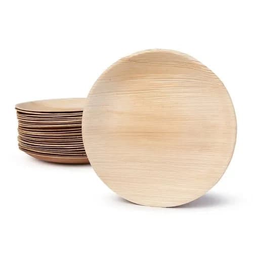 Palm Leaf Round Plate Table Ware