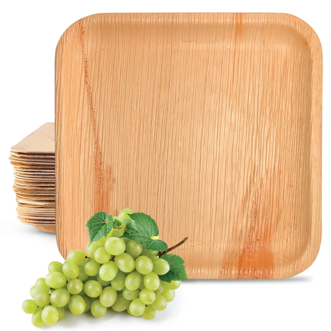 Palm Leaf Square Plate Table Ware