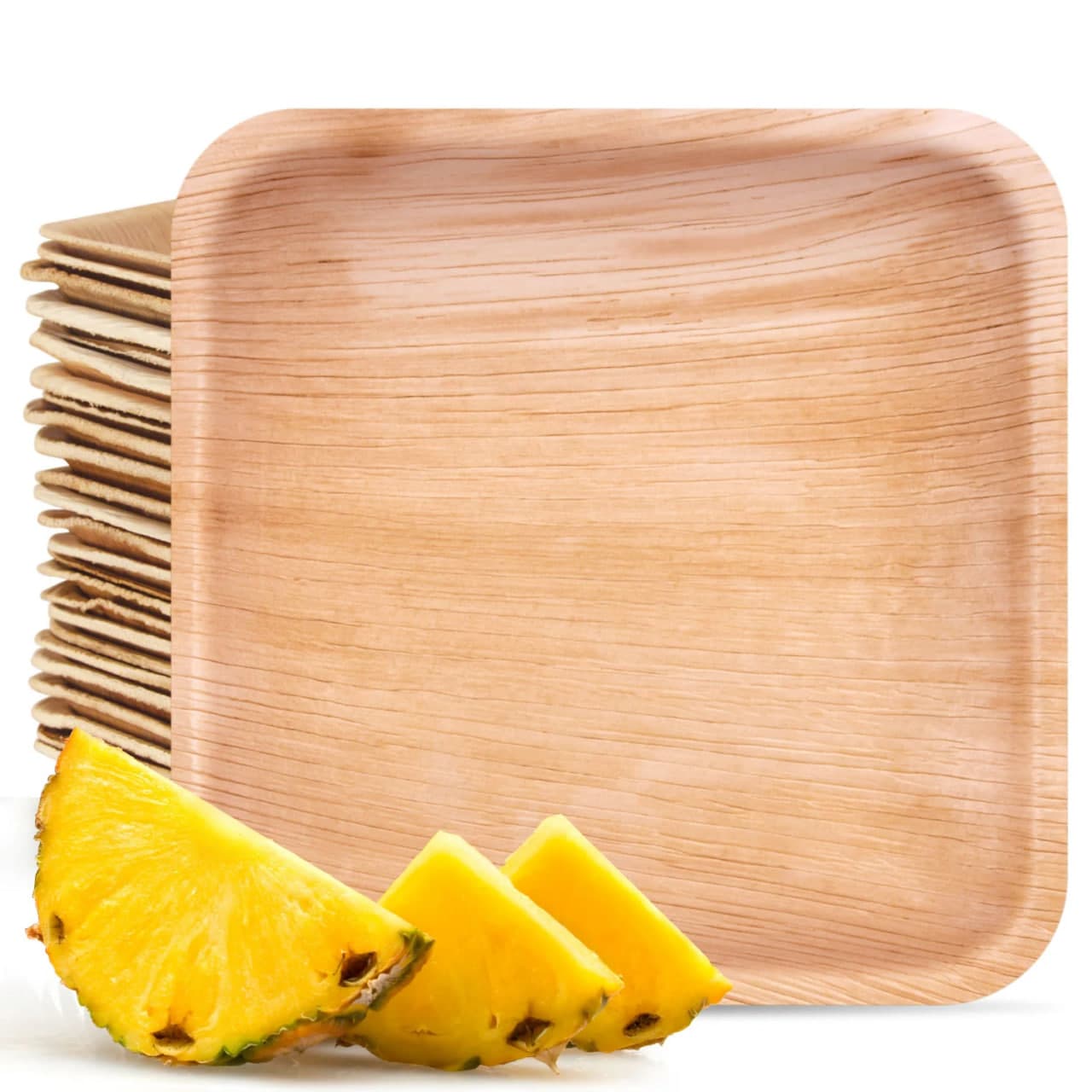 Palm Leaf Square Plates Table Ware