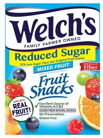 Reduced Sugar Mixed Fruit Snacks 