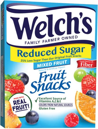 Reduced Sugar Mixed Fruits Snacks Value Packs