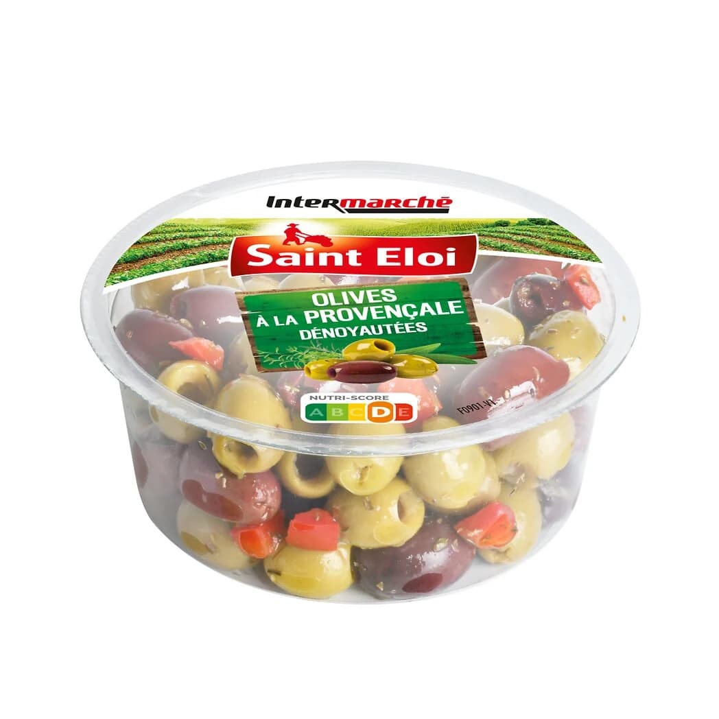 Pitted Green Olives and Black Olives with Provençal Herbs