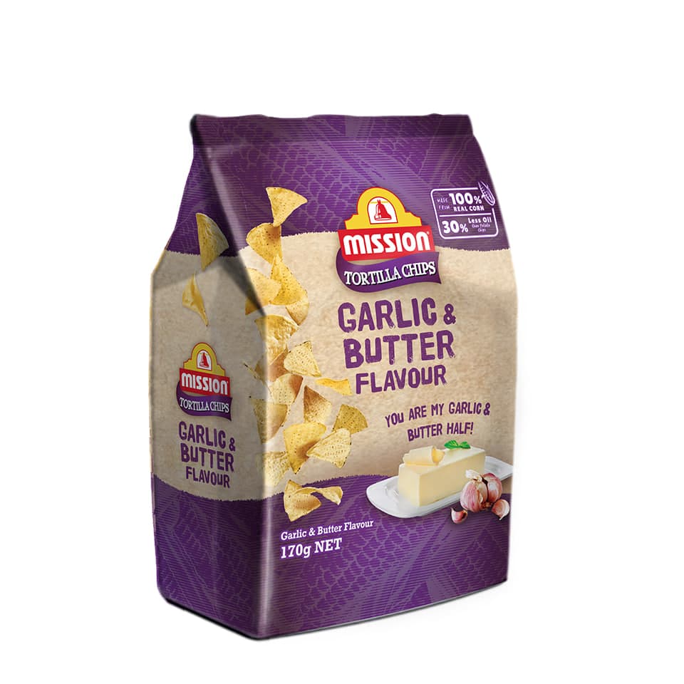 Tortilla Chips Garlic & Butter