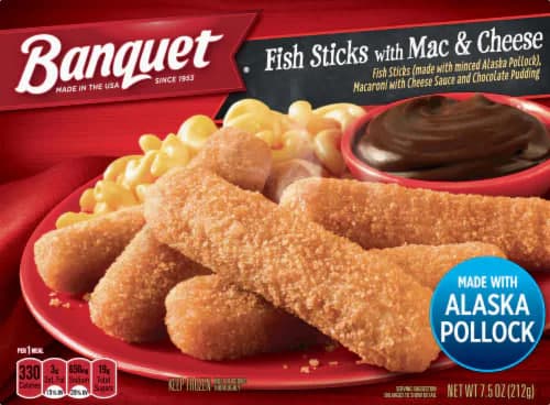 Fish Sticks with Mac & Cheese