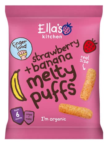 Strawberry + Banana Melty Puffs