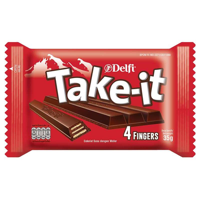 Take-it Finger Chocolate Bars - Delfi