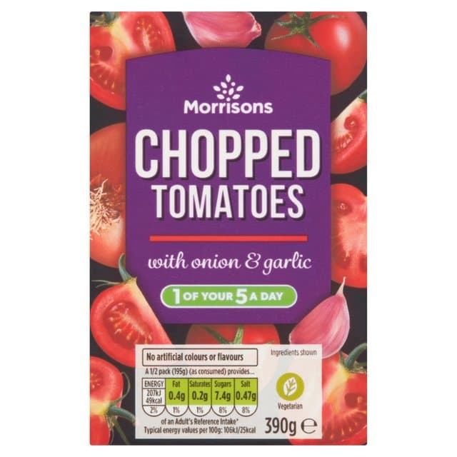 Chopped Tomatoes with Onion & Garlic