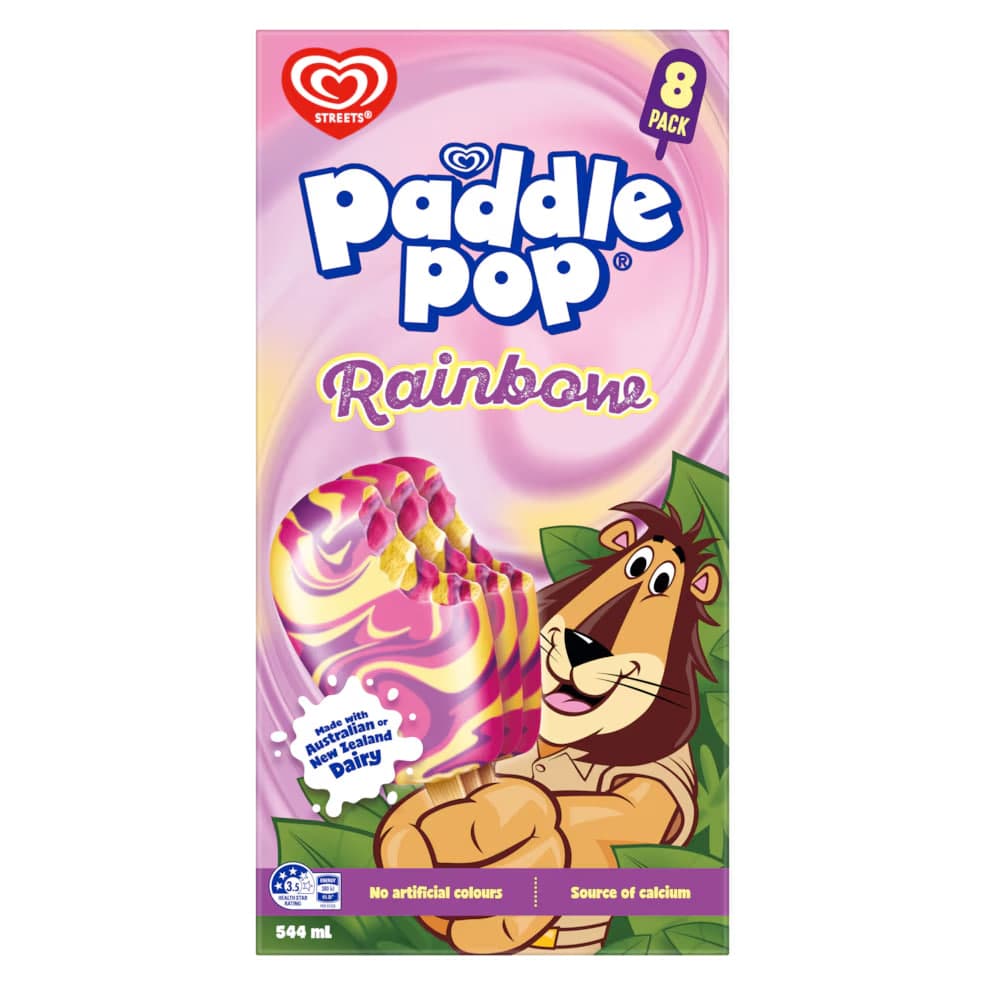 Paddle Pop Rainbow Ice Cream - Streets