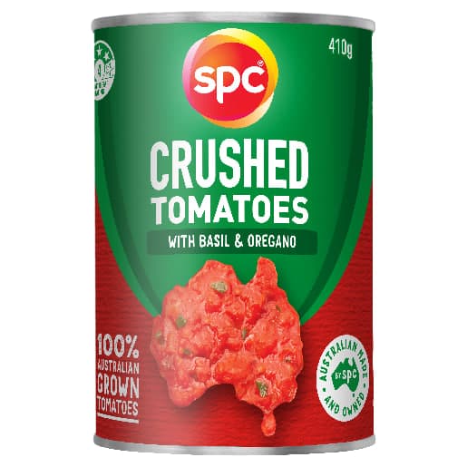 Crushes Tomatoes with Basil & Oregano