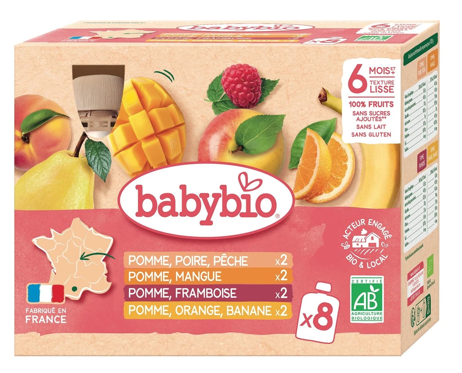 Multi Flavoured Compote Organic Fruit No Sugar Added