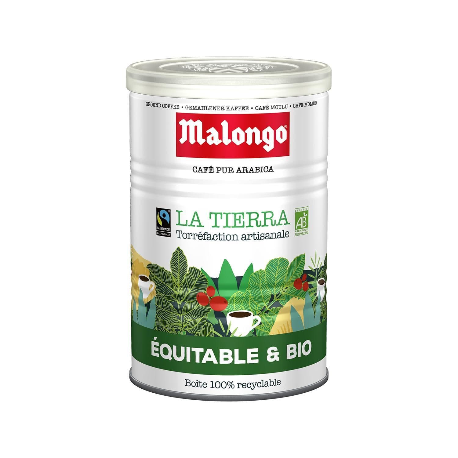Organic Arabica Ground Coffee - Malongo