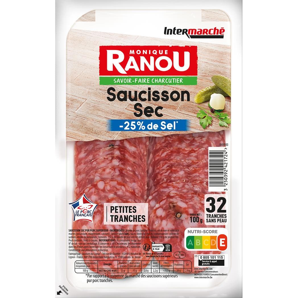 Dry Sausage Sliced Less Salt