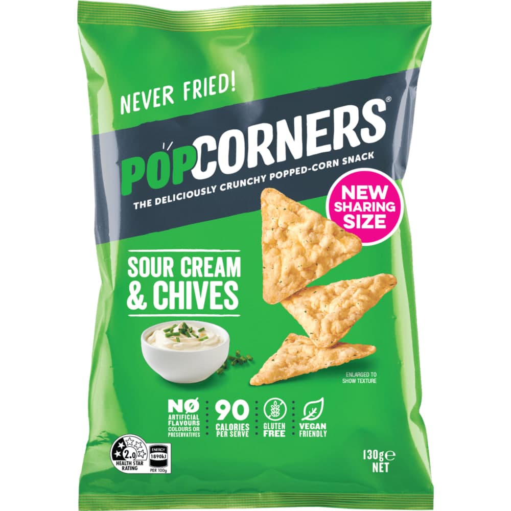 Popped Corn Sour Cream & Chives 