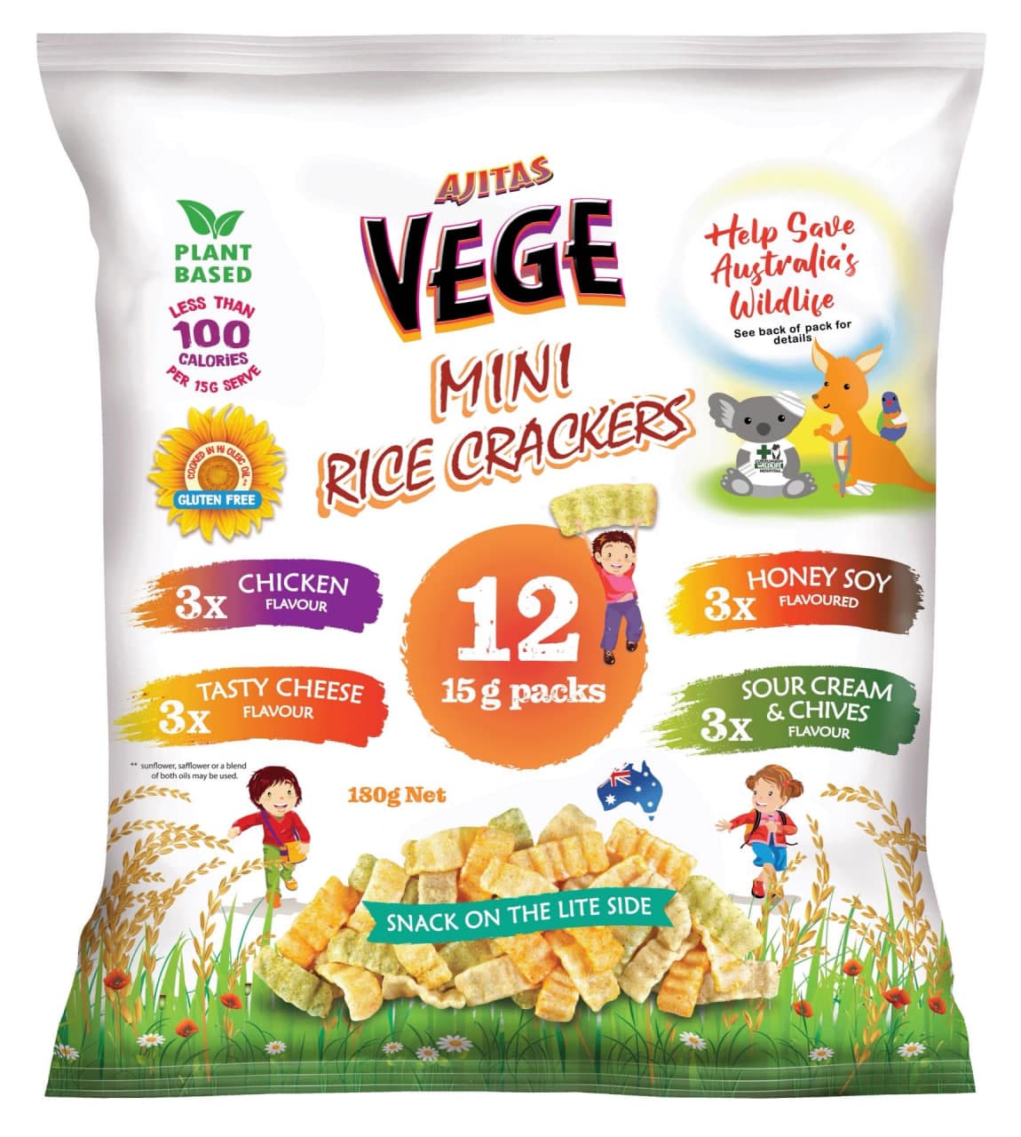 Mini Rice Crackers Mixed Flavor - Vege